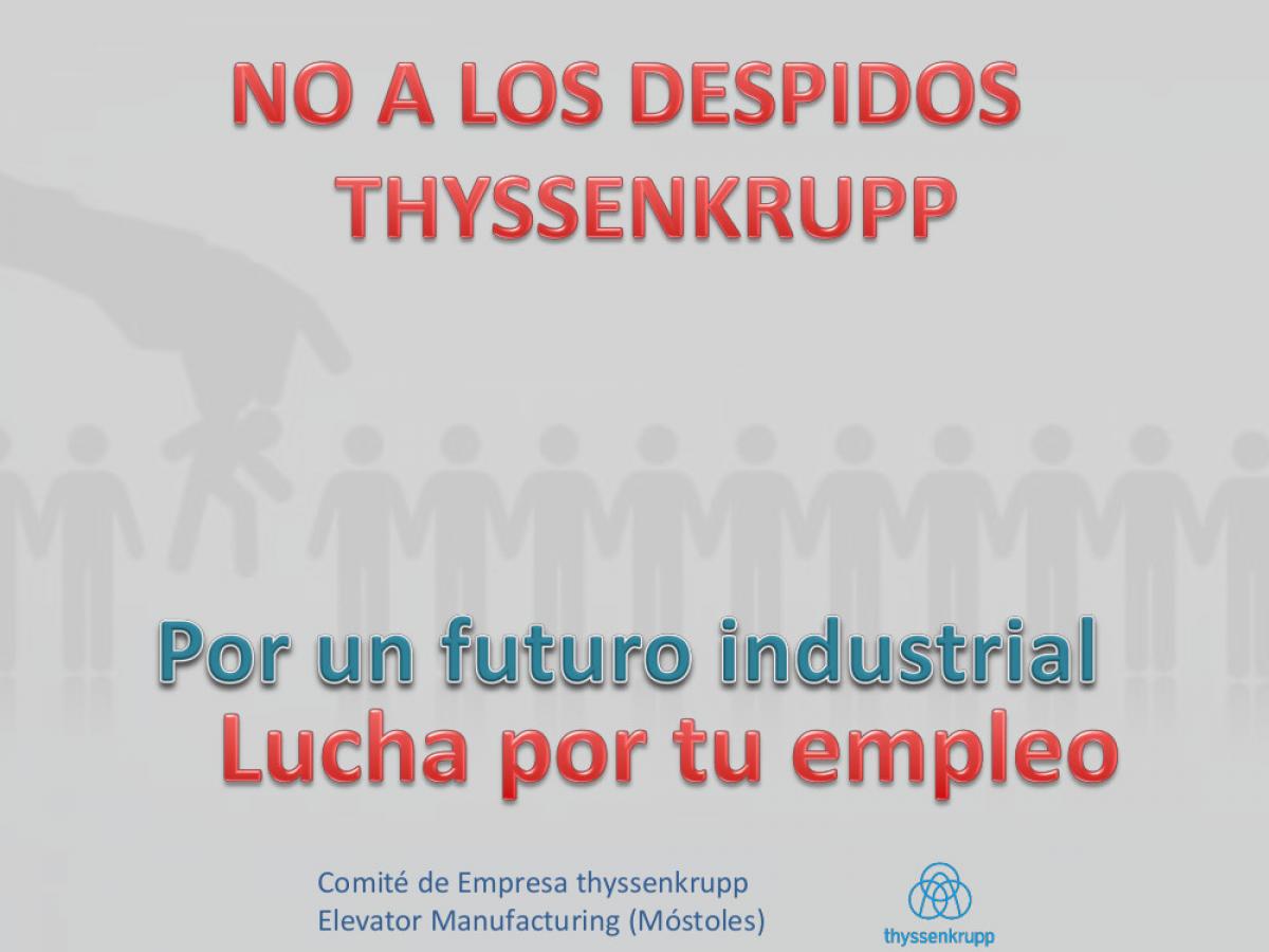 No a los los despidos thyssenkrupp